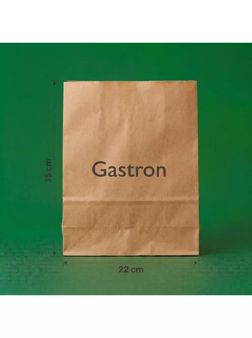 Egyedi pékáru papírtasak 2 kg közepes 220 mm x 350 mm, barna