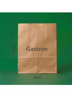   Egyedi pékáru papírtasak 2 kg rövidített 220 mm x 250 mm, barna