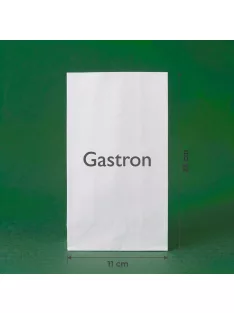   Egyedi zsírálló papírtasak 0,5 kg 110 mm x 230 mm, fehér