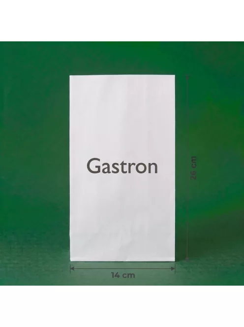 Egyedi zsírálló papírtasak 1 kg 140 mm x 260 mm, fehér