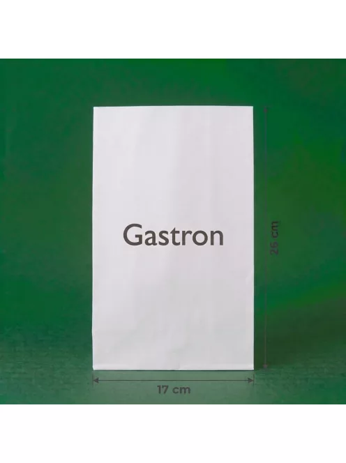 Egyedi zsírálló papírtasak 1,25 kg 170 mm x 260 mm, fehér