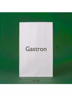   Egyedi zsírálló papírtasak 1,5 kg 170 mm x 350 mm, fehér