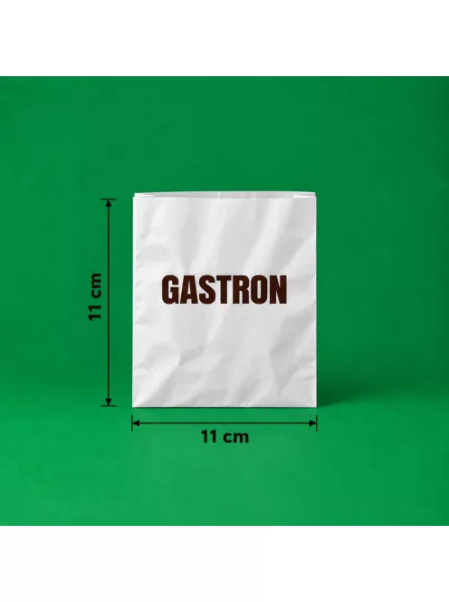 Egyedi sült krumplis tasak 110 mm x 110 mm, fehér